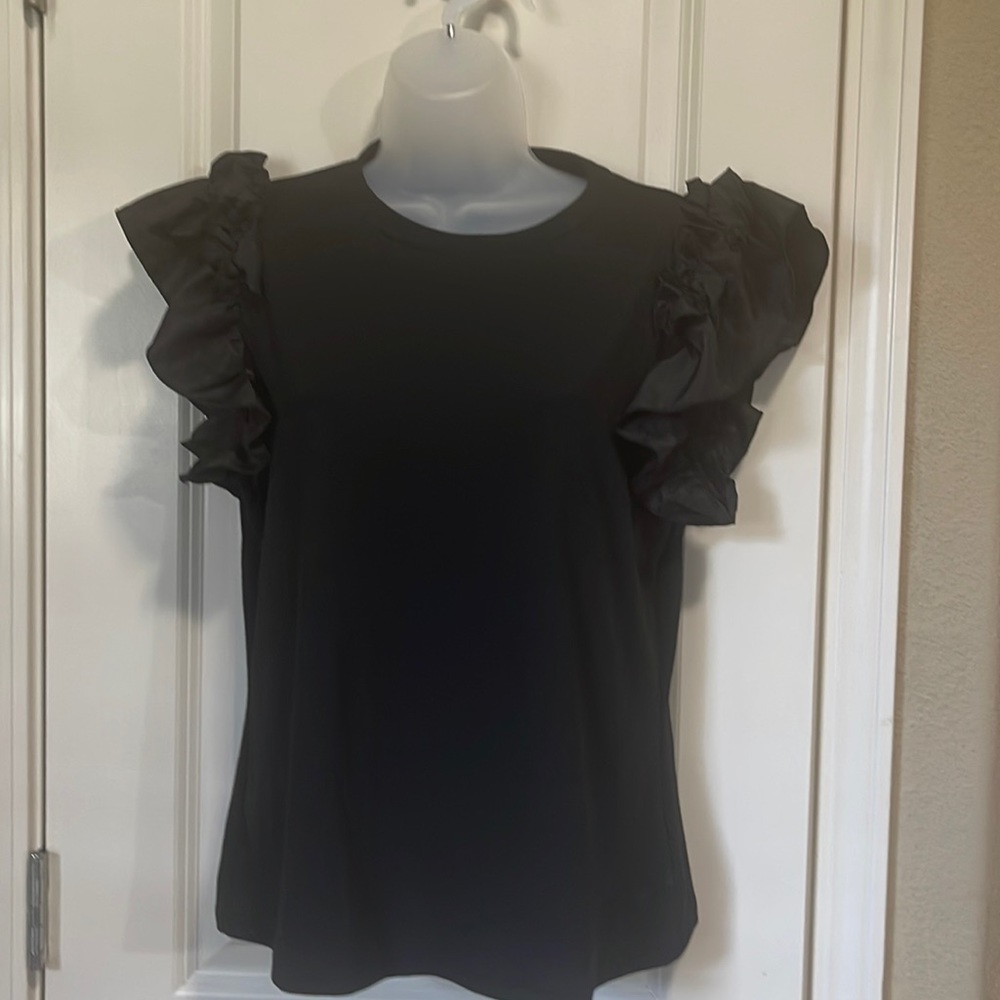 Ruffle sleeves top size 12/L NWOT